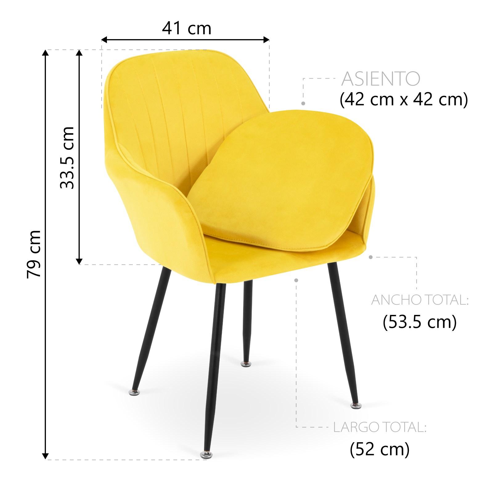Dewhut - Juego De 2 Sillas Giratorias De Mediados De Siglo 360°, Sillas