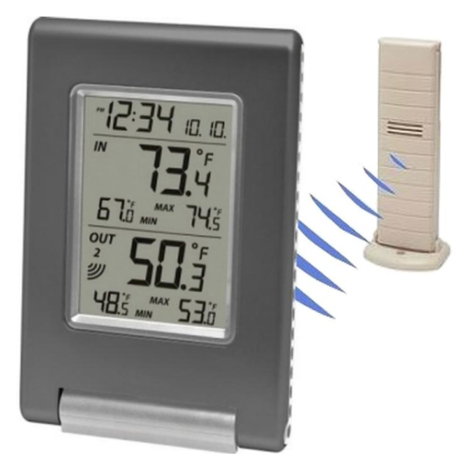 Venta de Termómetro Digital MXATM-001-12 CF Temp, Int, 0 a 59,9C Temp, Ext, -39,9 a 69,9C 2"AAA"2"AA" AtomicStation