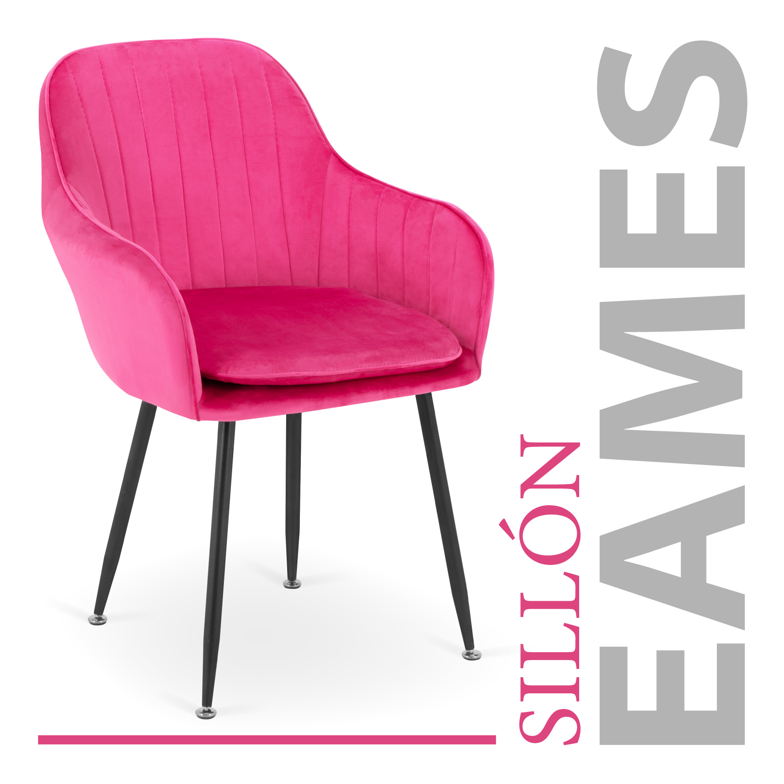 Juego de 2 Sillas Decorativas Onof para Sala, Comedor o Habitación Tapizadas en Terciopelo con Cojín Acolchado Removible