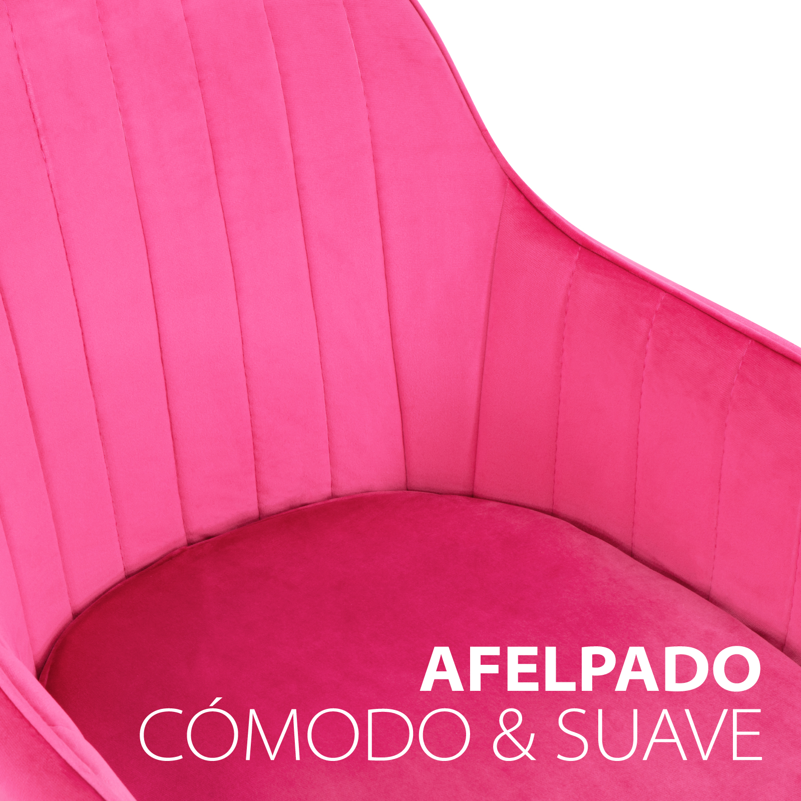 Juego de 2 Sillas Decorativas Onof para Sala, Comedor o Habitación Tapizadas en Terciopelo con Cojín Acolchado Removible