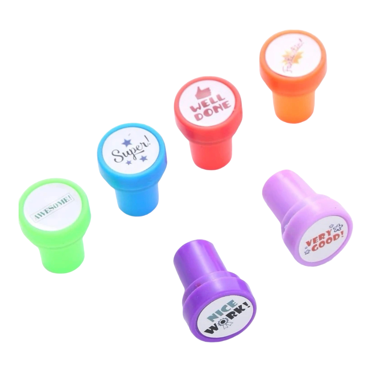 Sellos De Goma Escolares Maestros Frases En Ingles 6 Pzas