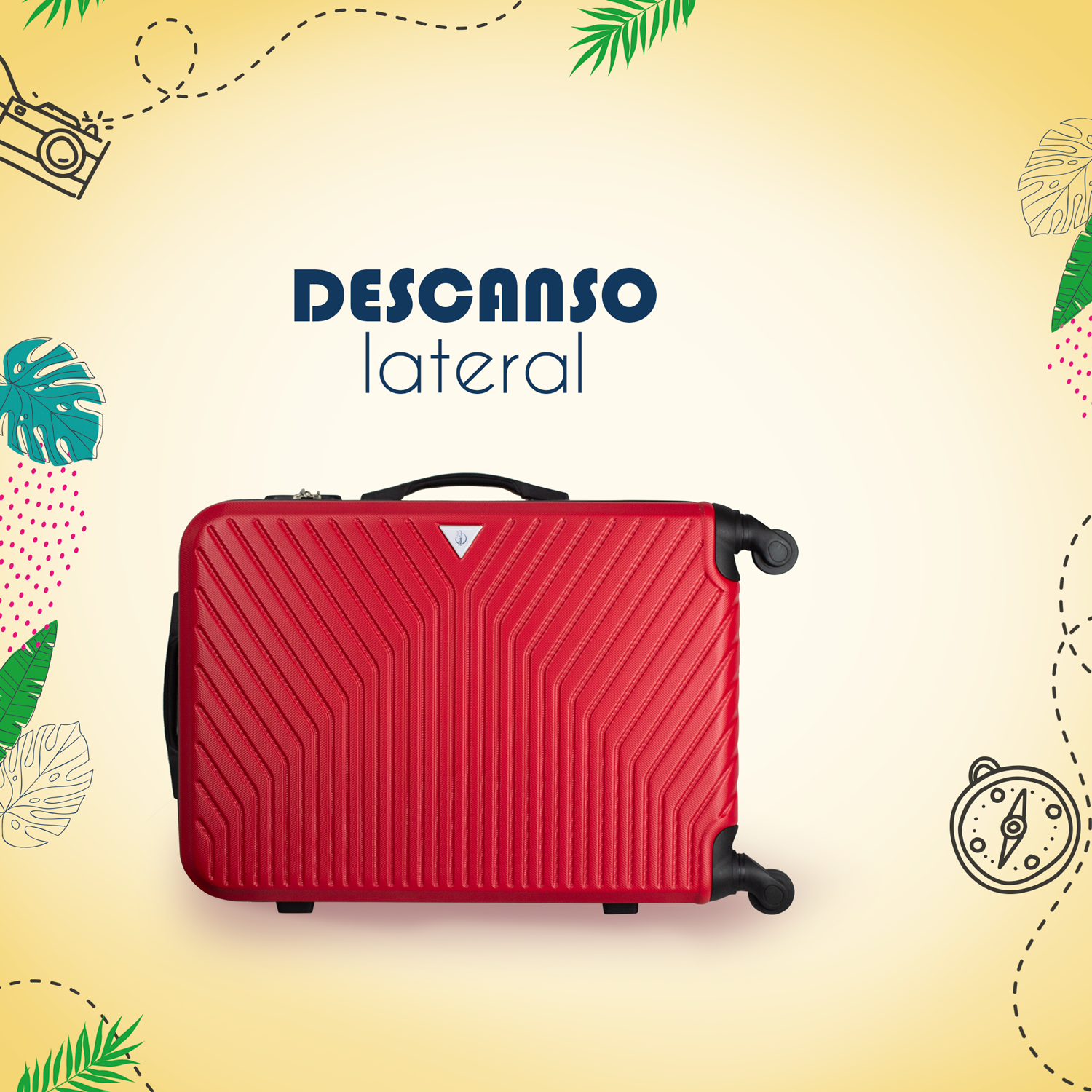 Maleta De Viaje 23 Pul Etco Travel Equipaje Rigido y Resistente Rojo Ruedas 360 Barata