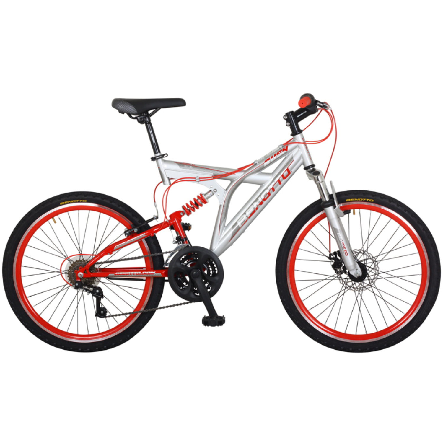 Bicicleta BENOTTO Montaña RUSH R24 Acero 21V. Gris Oscuro/Azul Hombre