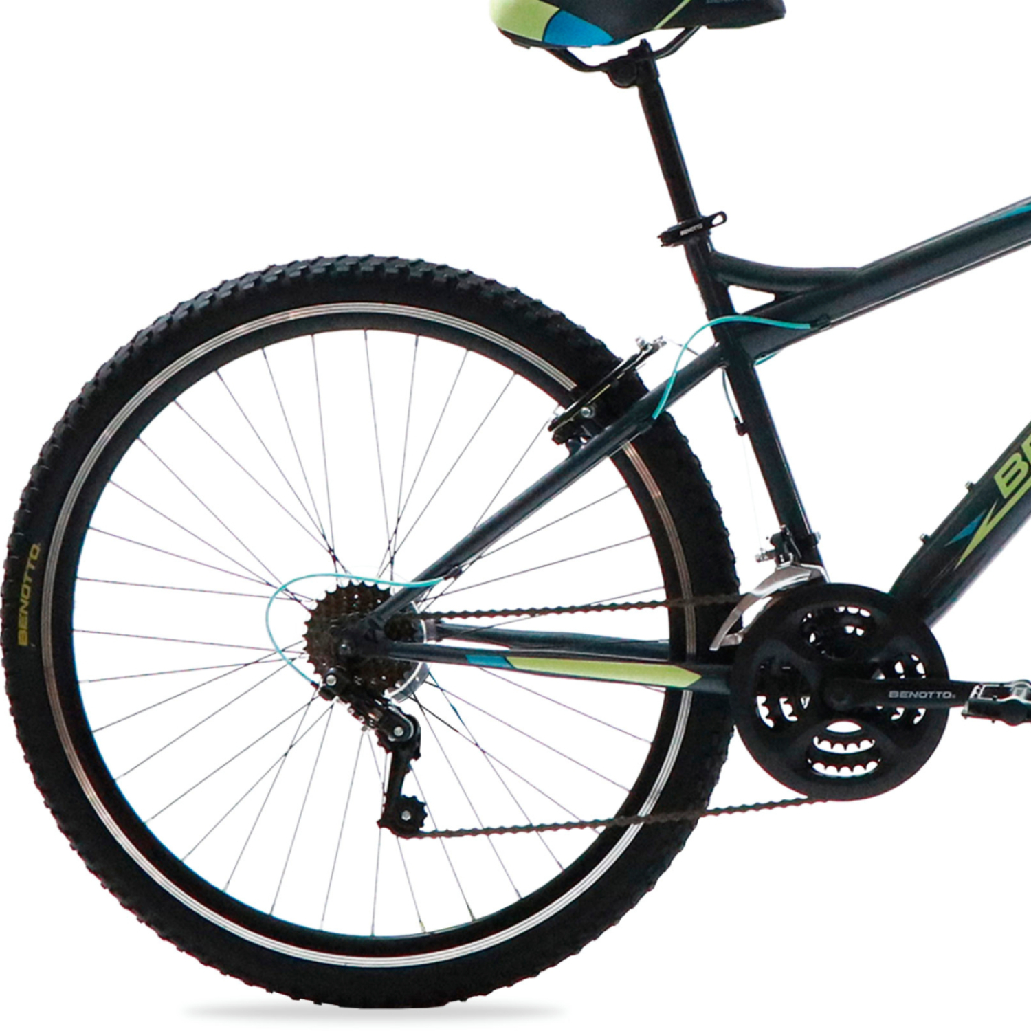 Bicicleta BENOTTO Montaña PROGRESSION R29 Acero 21V. Gris Oscuro/Verde Hombre