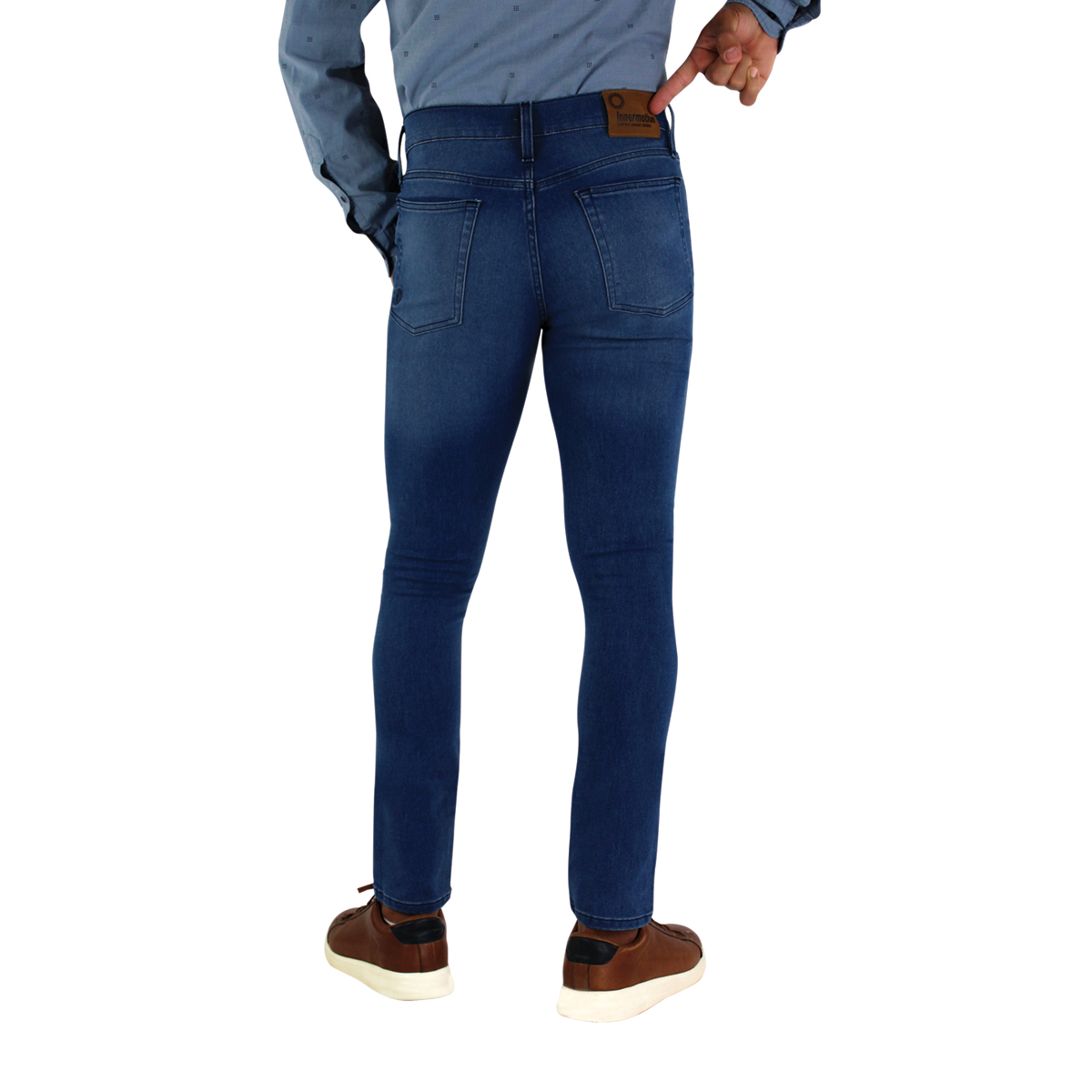 Jeans Innermotion Azul Marino Corte Skinny Estilo 3332A Para Hombre