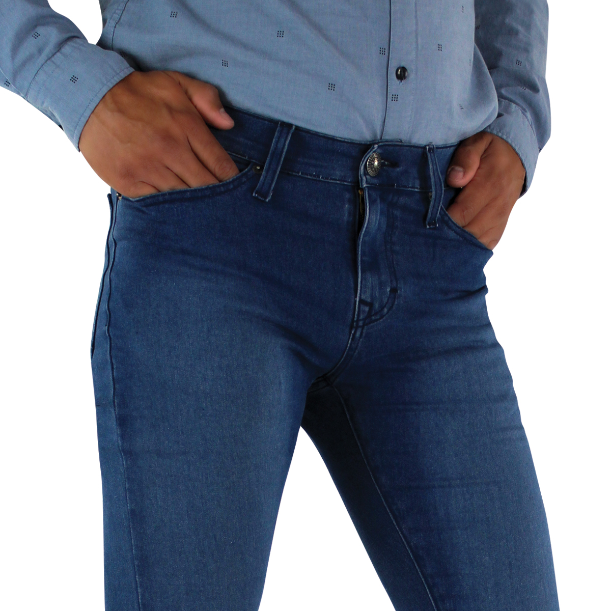 Jeans Innermotion Azul Marino Corte Skinny Estilo 3332A Para Hombre