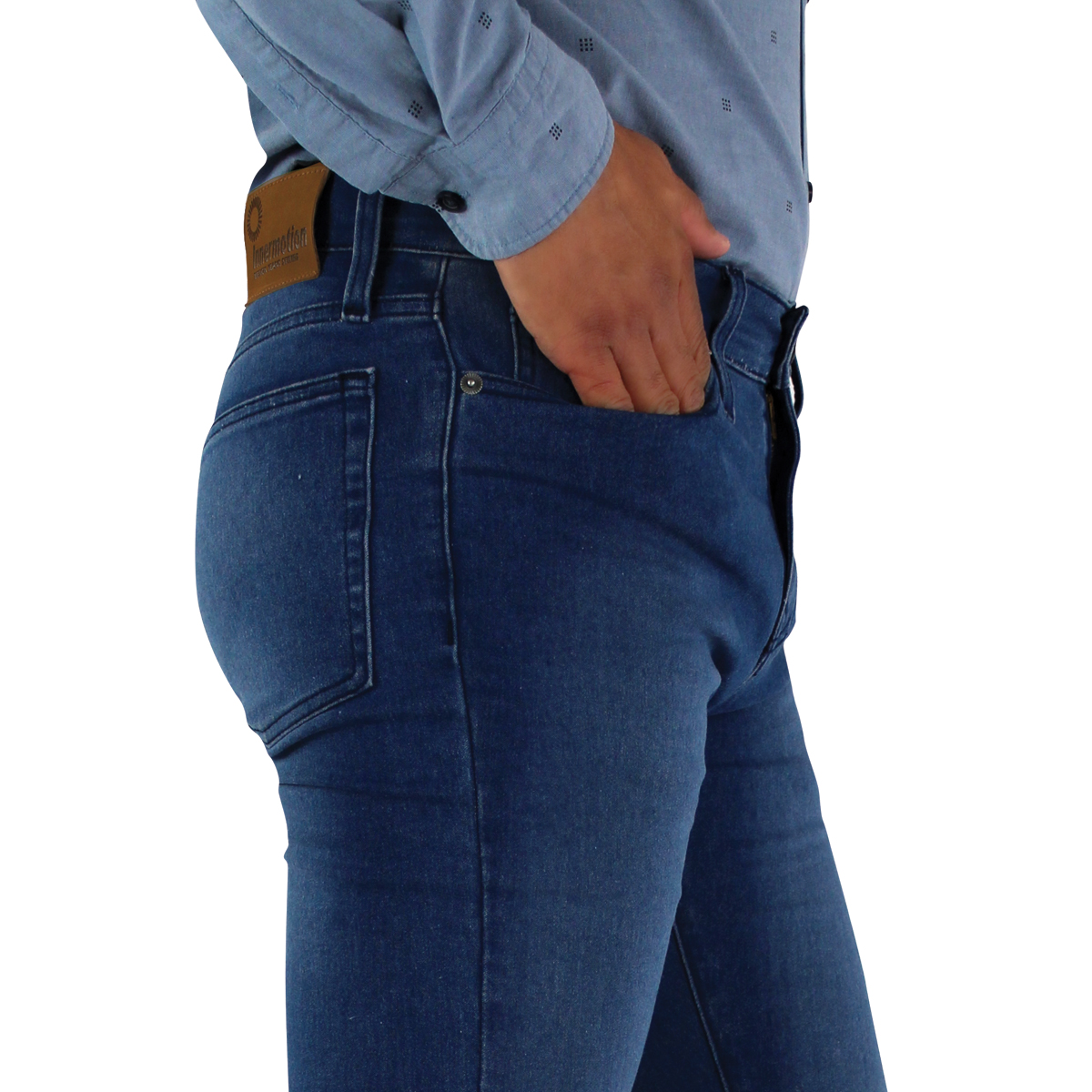 Jeans Innermotion Azul Marino Corte Skinny Estilo 3332A Para Hombre