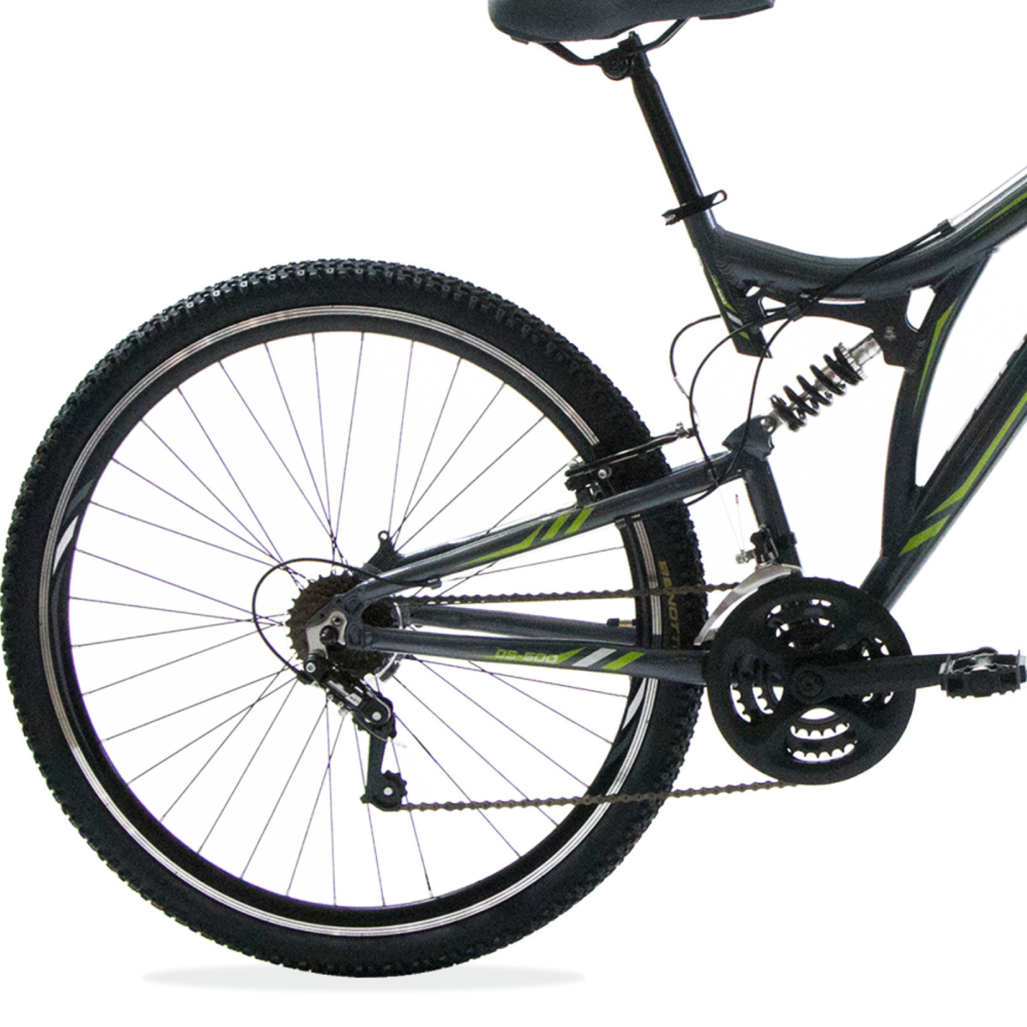 Bicicleta BENOTTO Montaña DS-500 R29 Aluminio 21V. Gris Oscuro/Verde Hombre