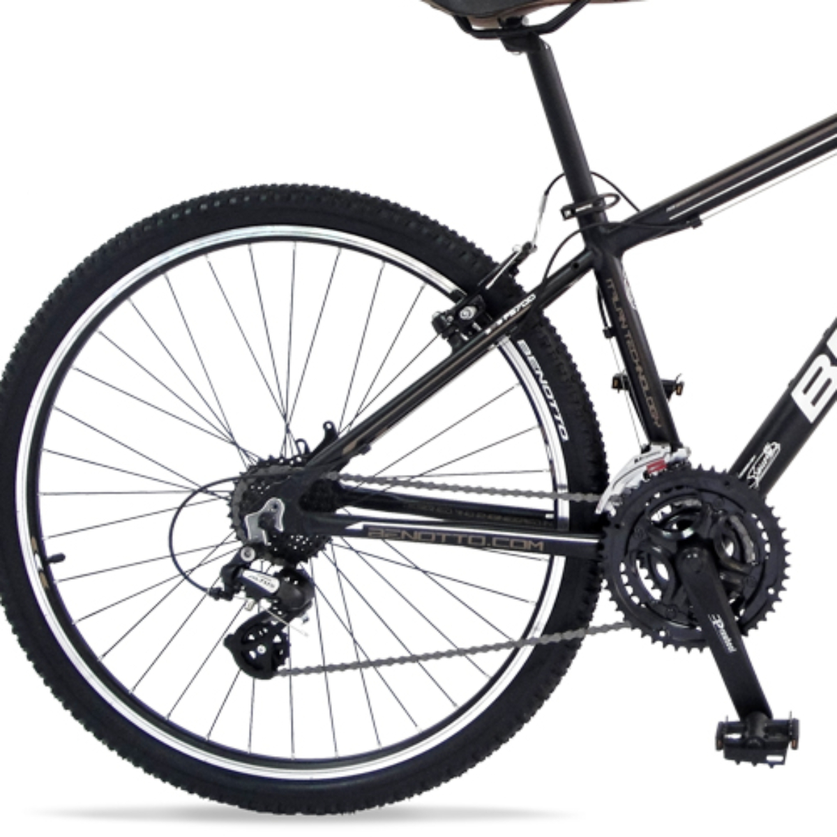 Bicicleta BENOTTO Montaña FS-700 R27.5 Aluminio 24V. Negro Calcomania Dorada