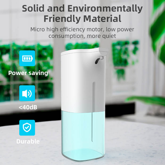 Dispensador de jabon automatico Soap Dispenser portátil sin Contacto eléctrico con Sensor de Movimiento Ideal para despachador de jabón líquido jabón Espuma para Cocina baño Oficina
