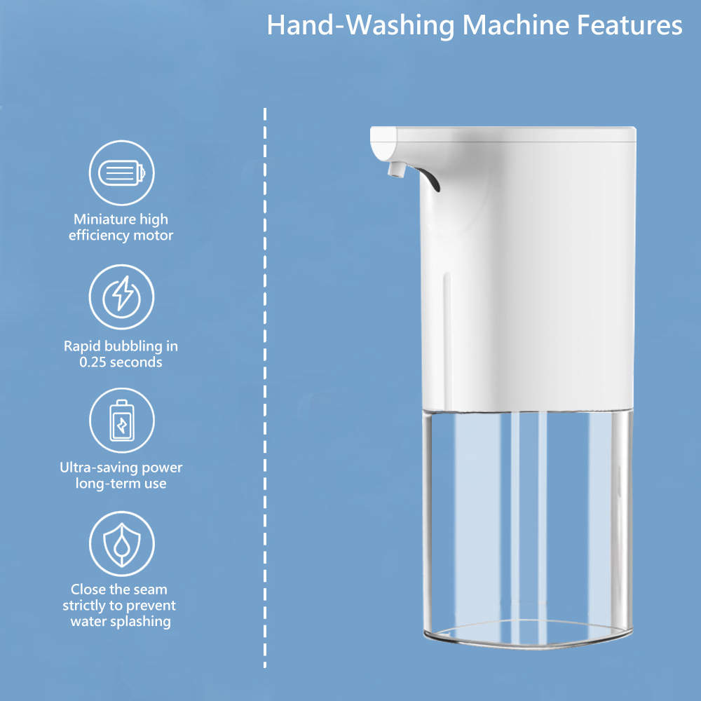 Dispensador de jabon automatico Soap Dispenser portátil sin Contacto eléctrico con Sensor de Movimiento Ideal para despachador de jabón líquido jabón Espuma para Cocina baño Oficina