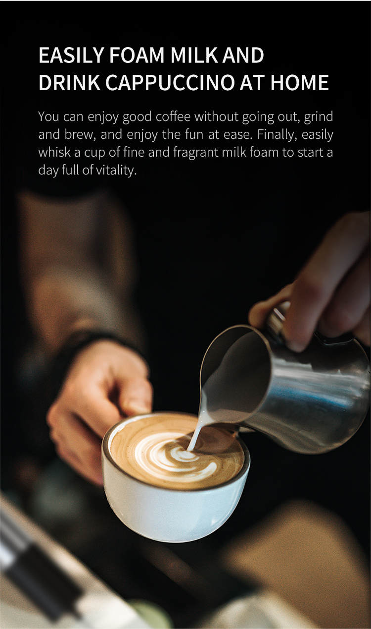 Espumador de leche electrico, milk frother portátil de acero inoxidable, batidora de leche cafe, capuchino, latte, mini batidor, agitador de licuados, cocteles, fácil de usar y lavar.