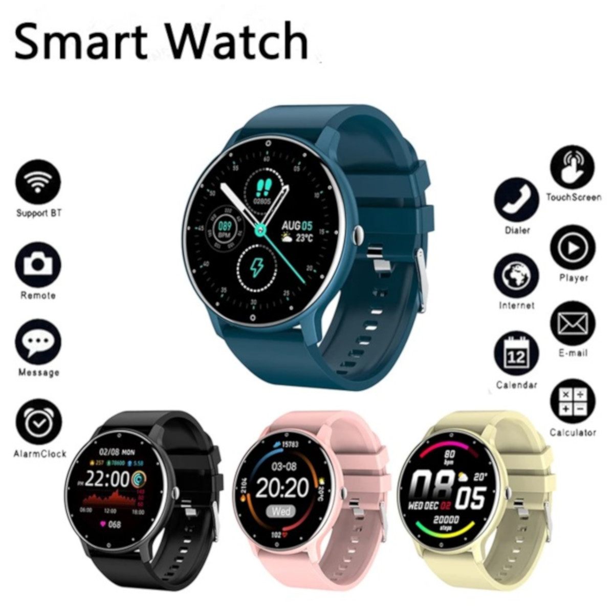 Reloj Inteligente BW0223 Pantalla de 1.28" Azul