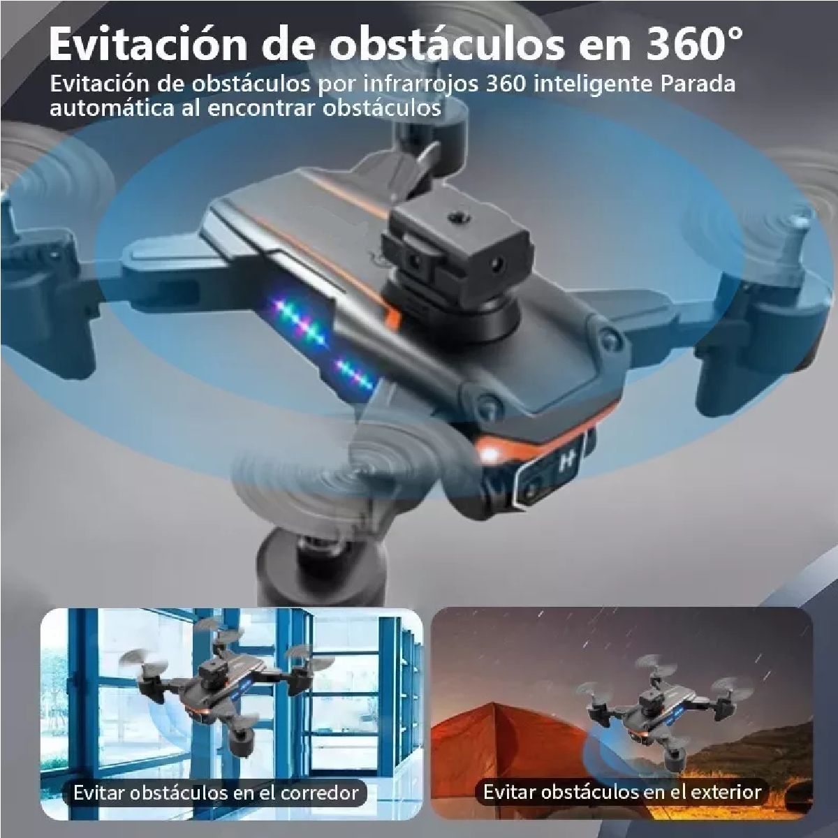 Mini Dron Con Cámara Hd 4 Baterías Y Caja De Presentación