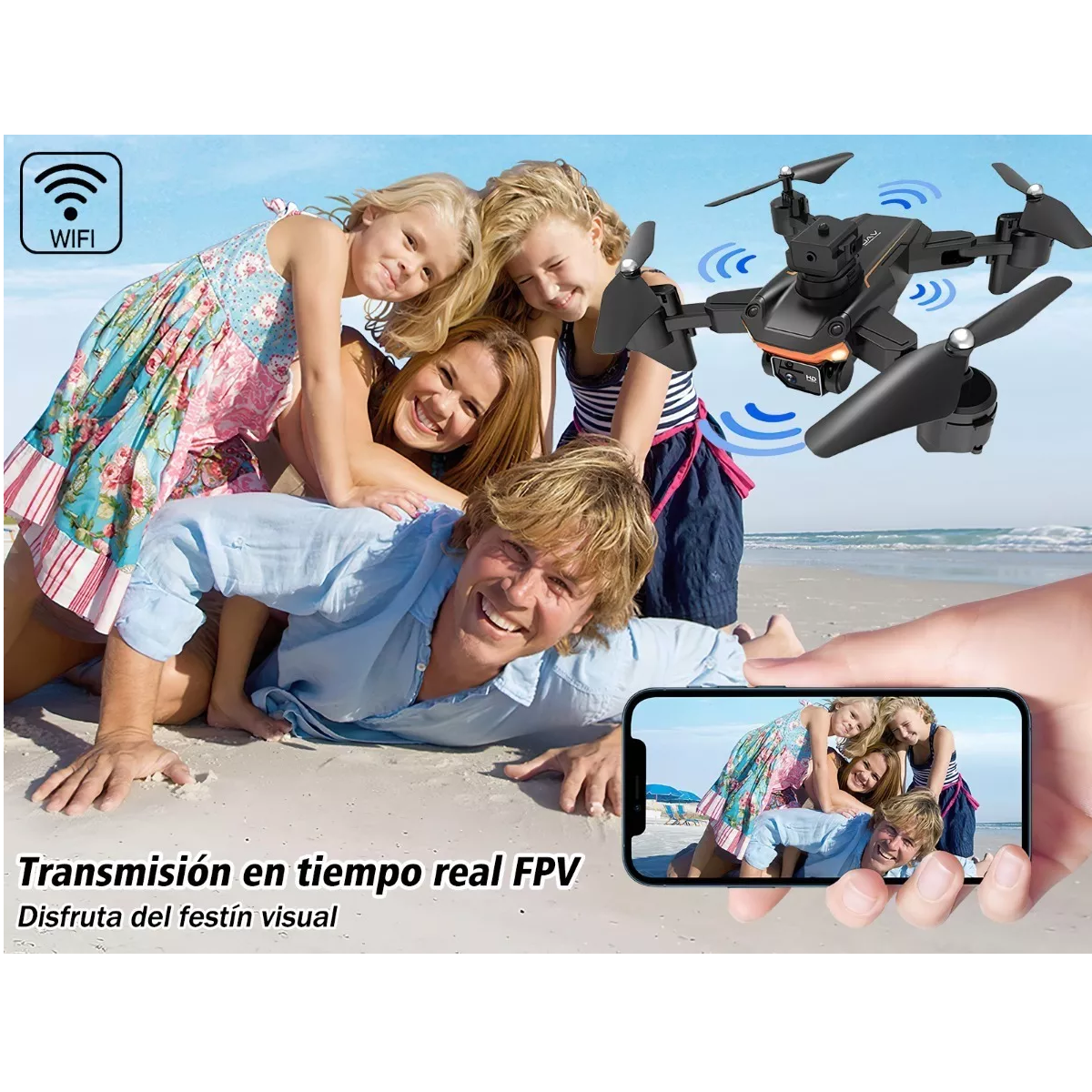 Mini Dron Con Cámara Hd 4 Baterías Y Caja De Presentación