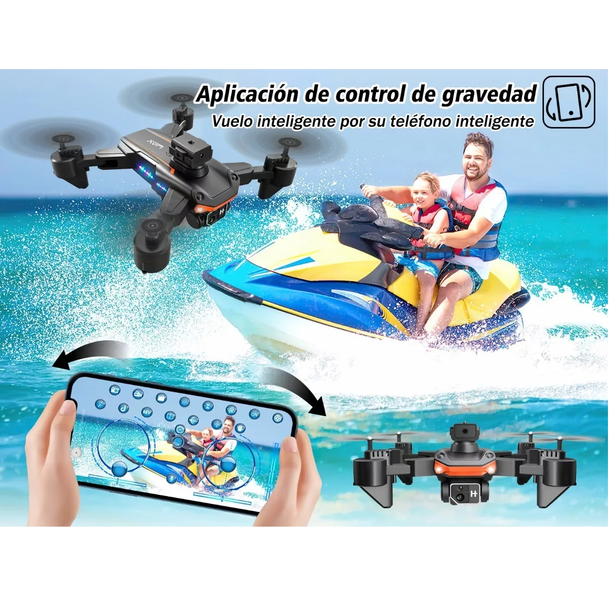 Mini Dron Con Cámara Hd 4 Baterías Y Caja De Presentación