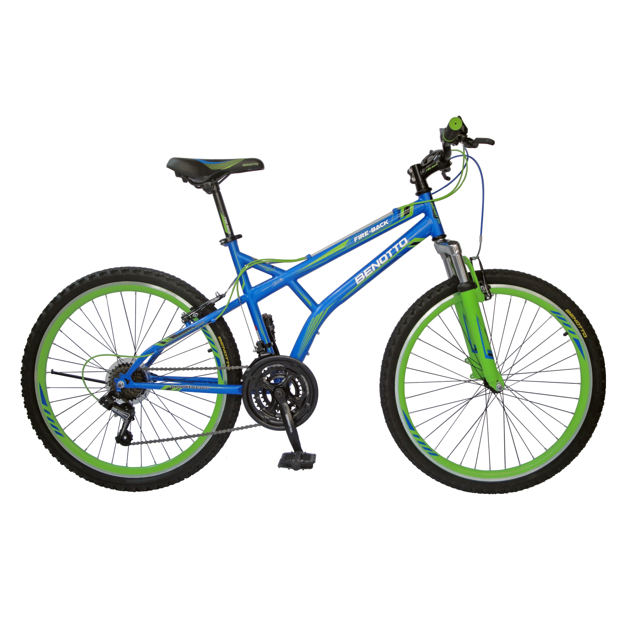 Bicicleta BENOTTO Montaña FIRE BACK R26 Acero 21V.  Azul/Verde  Hombre
