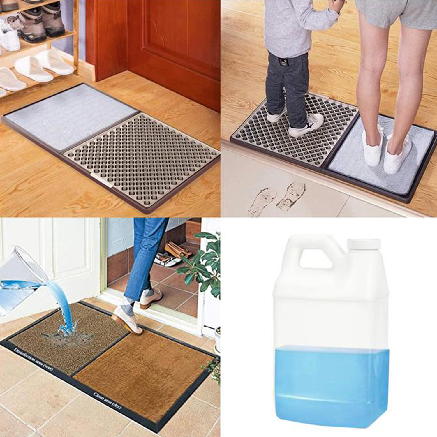 Envase de Plastico para Líquidos MXPML-004-4 20 Pzas 1L Diámetro 3,4cm Polietileno Tapa de Rosca Blanco, PlastMini