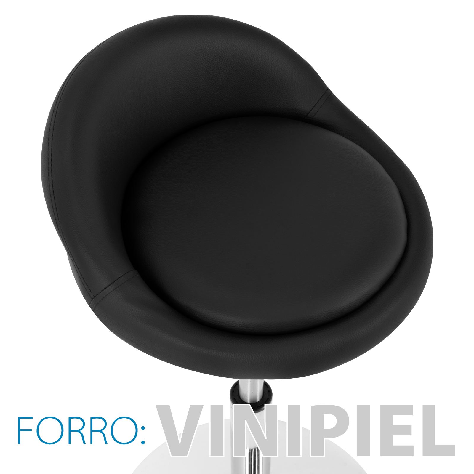 Bancos para Bar Onof 4 Piezas De piel con Altura Ajustable y Giro de 360, Silla Alta para Barra Desayunador, Restaurante, Cafetería