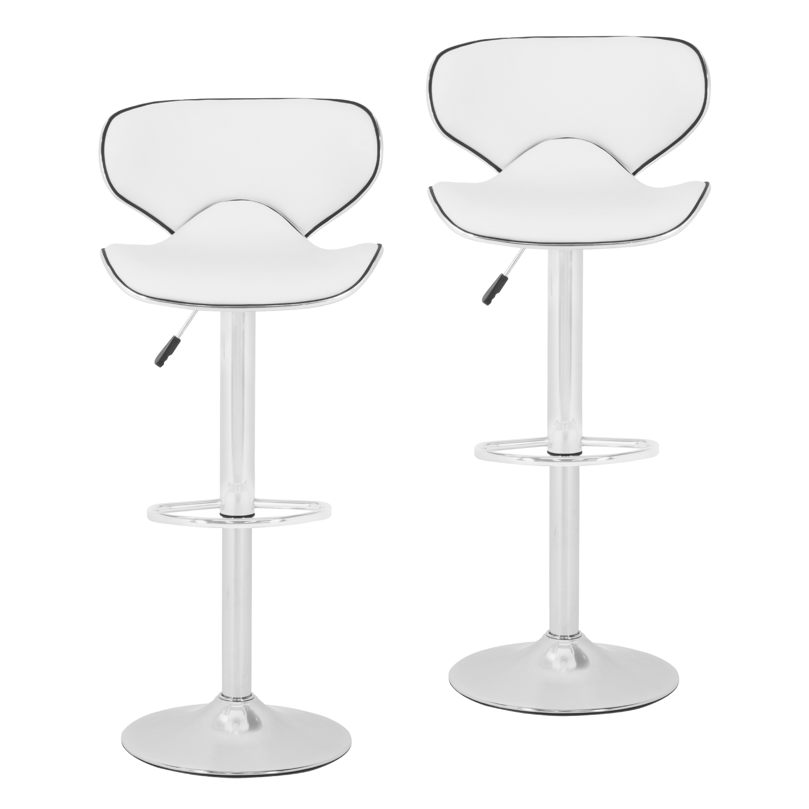 Kit de2 Banco Alto Onof para Barra con Respaldo Giratorio y Altura Ajustable, Bancos para Bar Restaurante Cafetería