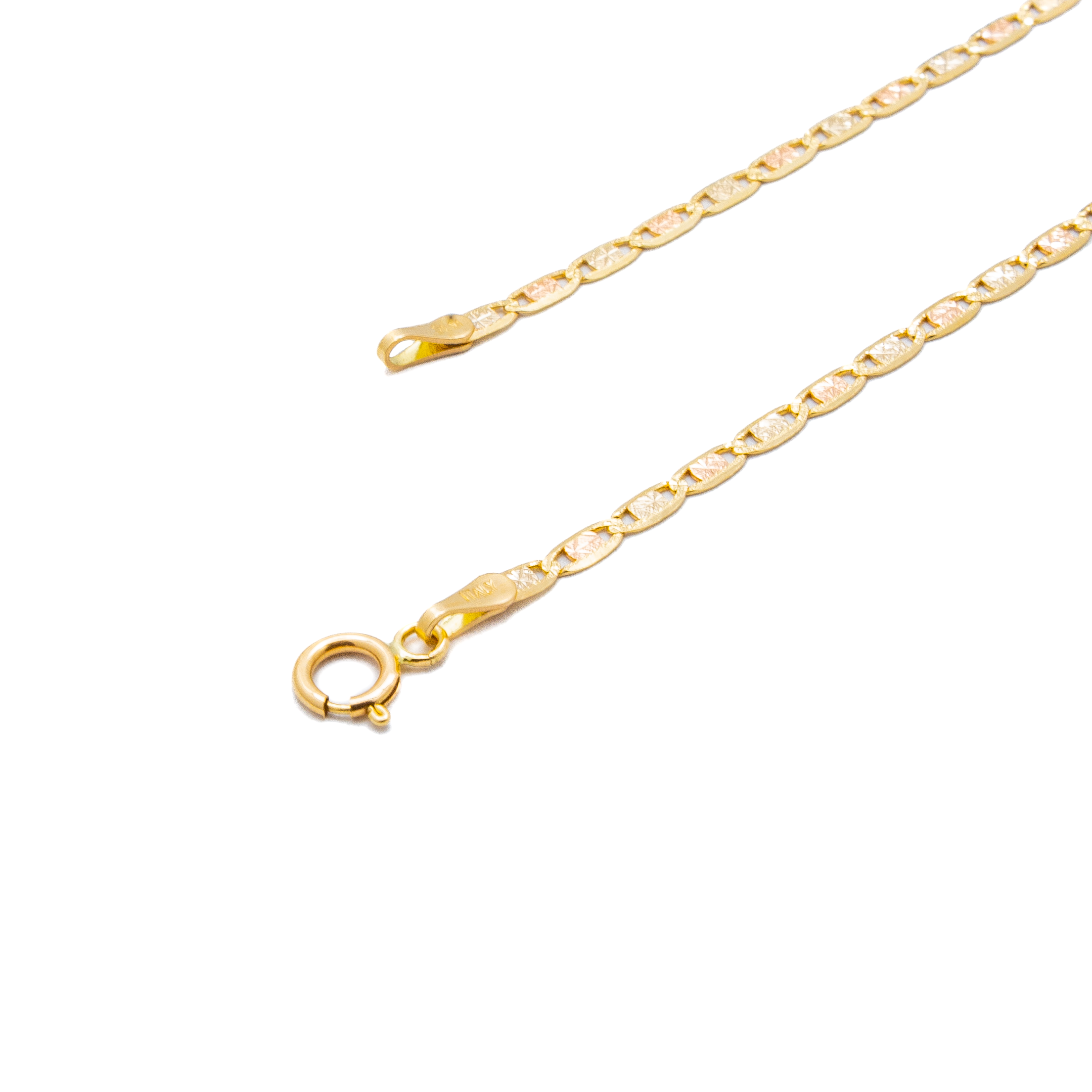 Pulsera Florentino 3 Oros Planchada Oro 14 Kilates.