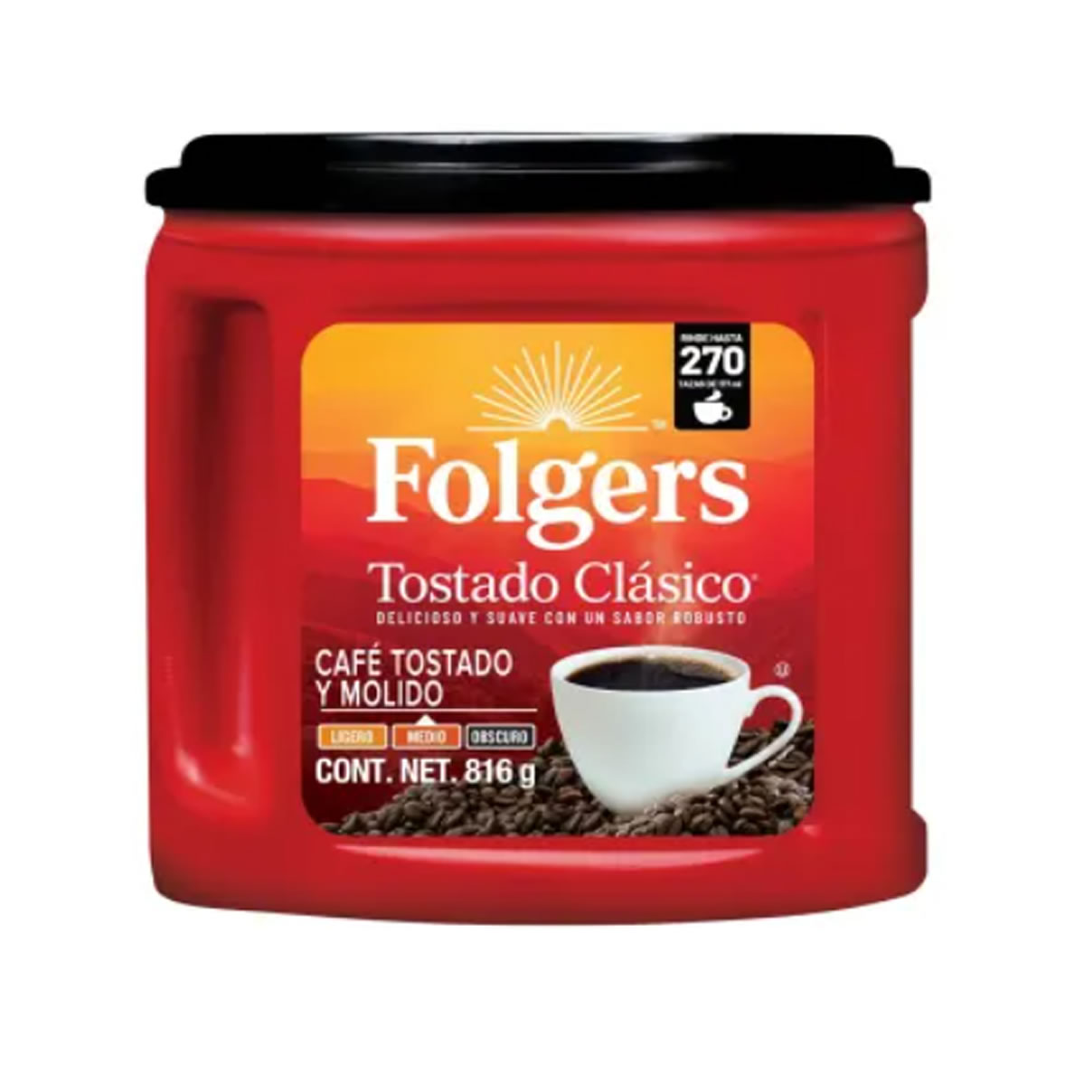 Café tostado y molido Folgers Clásico 816 g