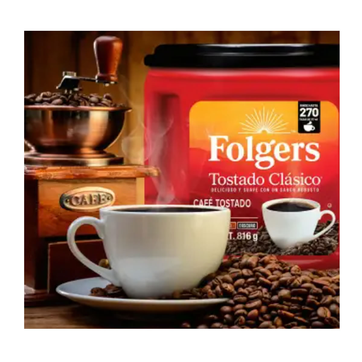 Café tostado y molido Folgers Clásico 816 g