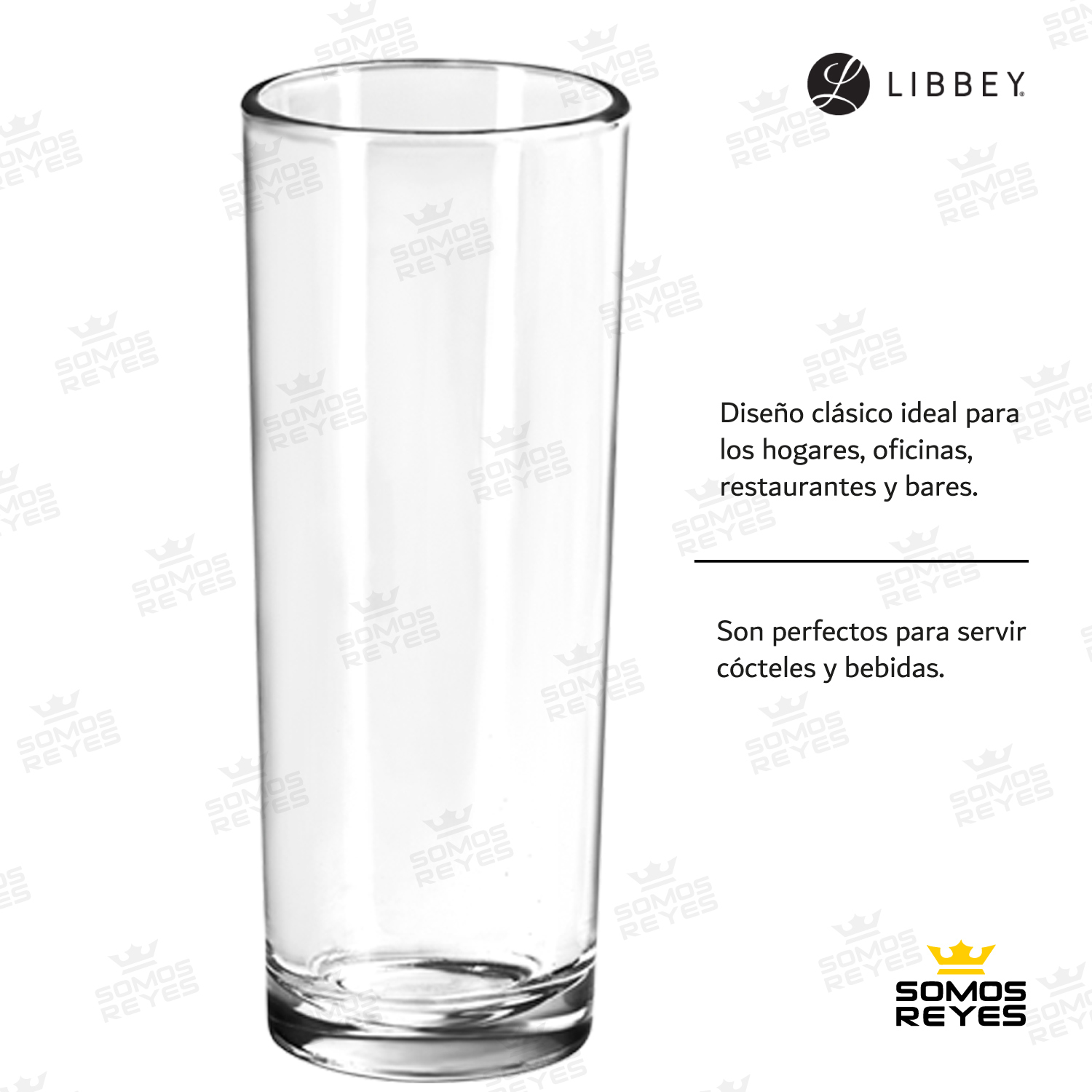 Vaso Para Agua Vidrio Alto Janeiro 320ml Pack 48 Piezas 