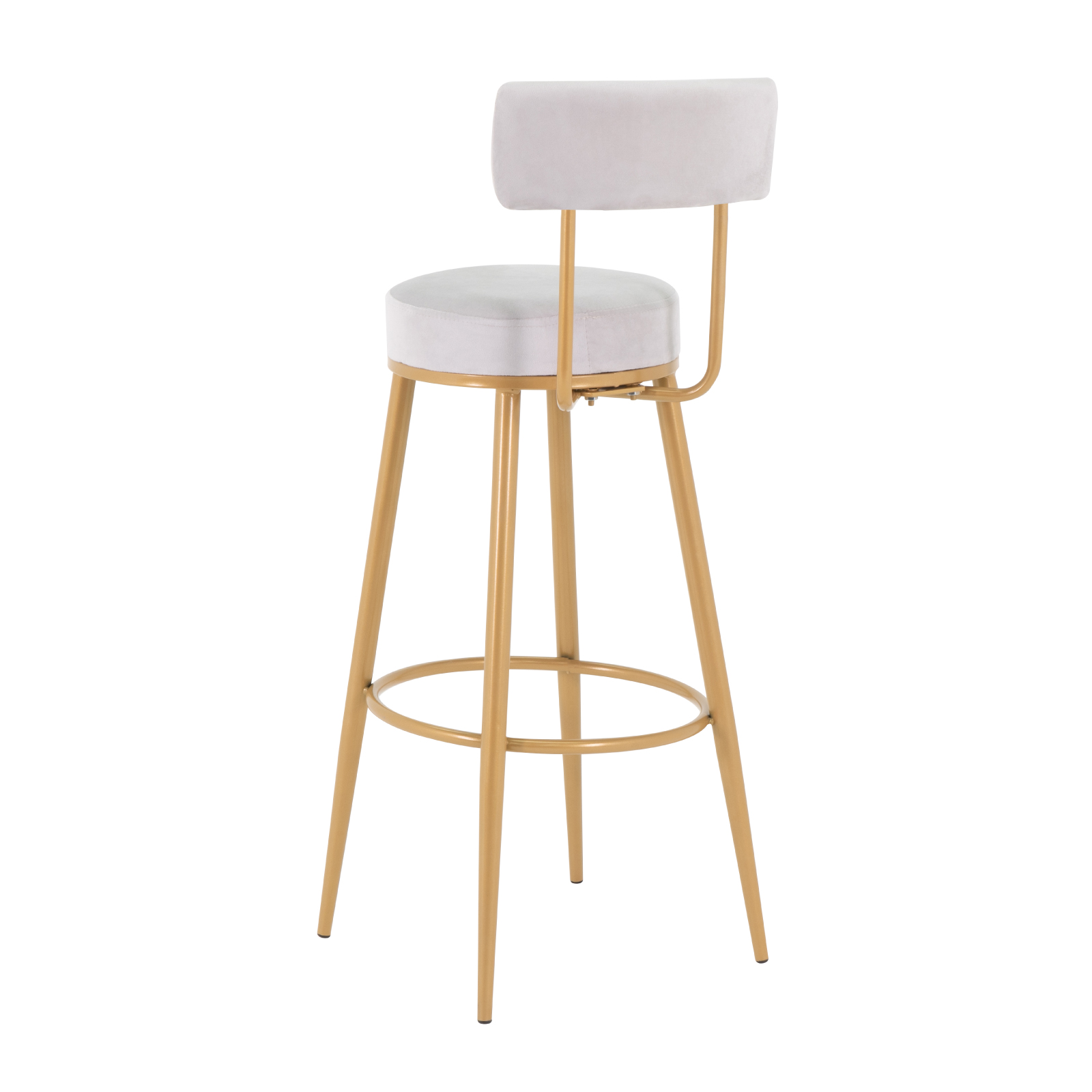 Kit de 4 Bancos Altos Onof para Barra con Respaldo Giratorio y Altura Ajustable, Bancos para Cocina Comedor Sala