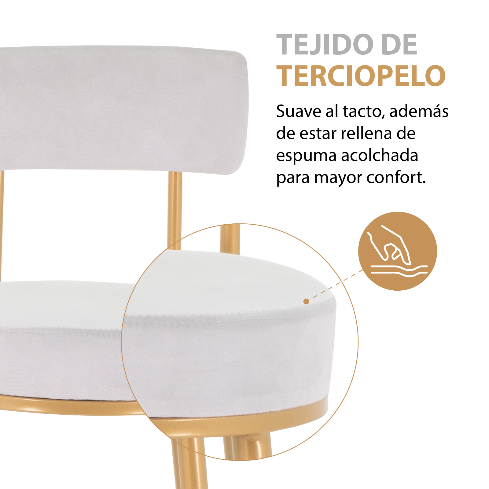 Kit de 4 Bancos Altos Onof para Barra con Respaldo Giratorio y Altura Ajustable, Bancos para Cocina Comedor Sala