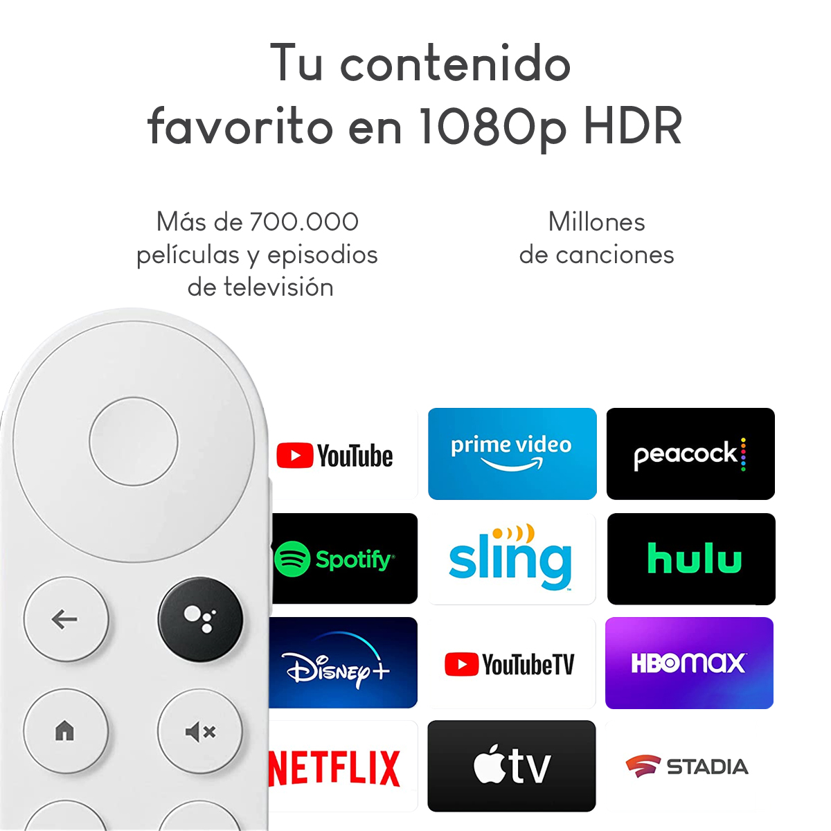 Streaming Google Chromecast Google TV FHD 8GB White Snow GA03131-US