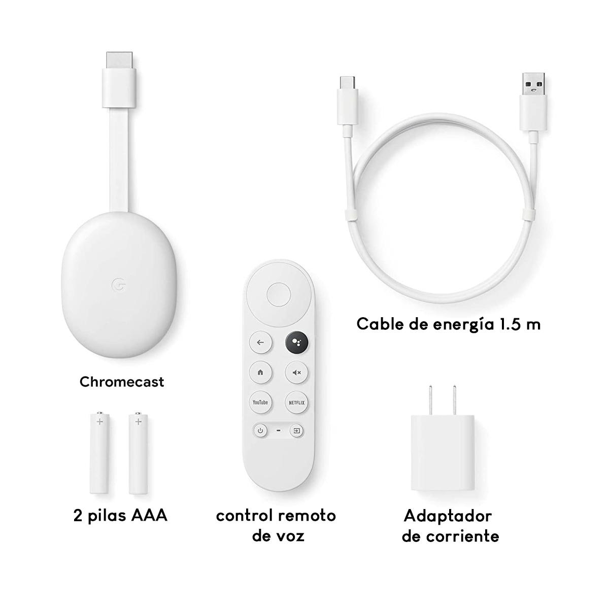 Streaming Google Chromecast Google TV FHD 8GB White Snow GA03131-US