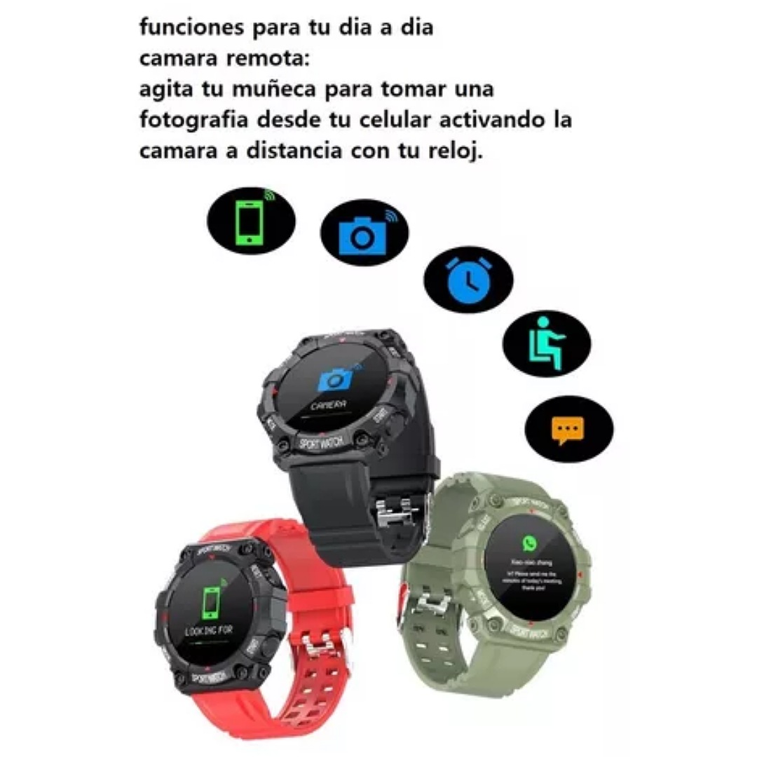 Reloj Inteligente Fd68 Smartwatch Diseño Tipo Uso Rudo