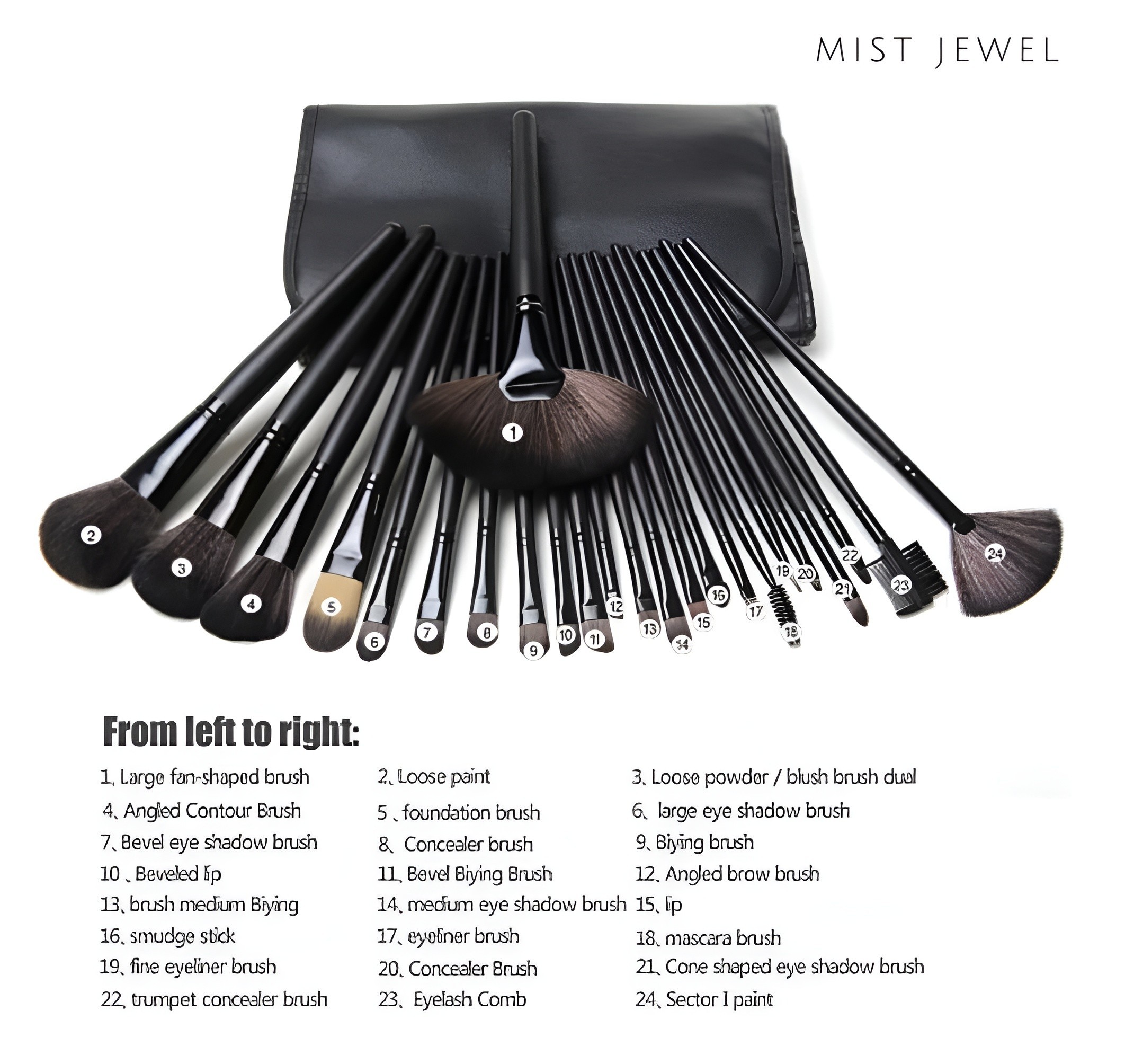 Brochas De Maquillaje Kit 24 Pcs Para Maquillaje Profesional