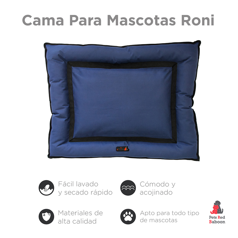 Camita Para Perro Colchón Mascota Extra Grande Marca Pets Red Baboon Modelo Roni