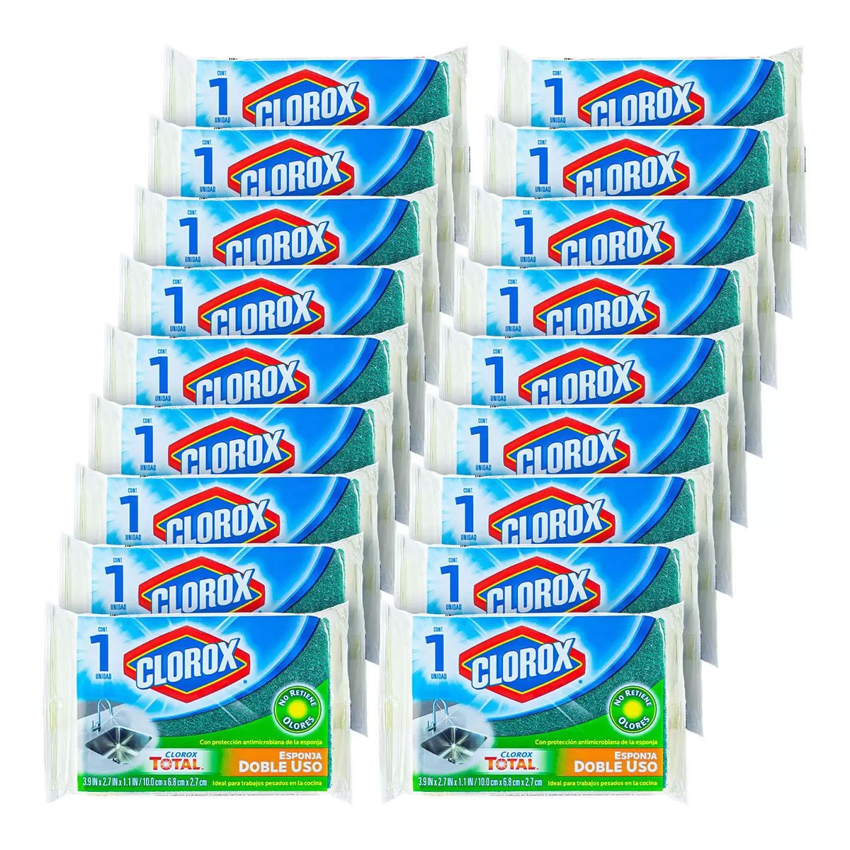Clorox Esponjas Doble Uso 18 pzas