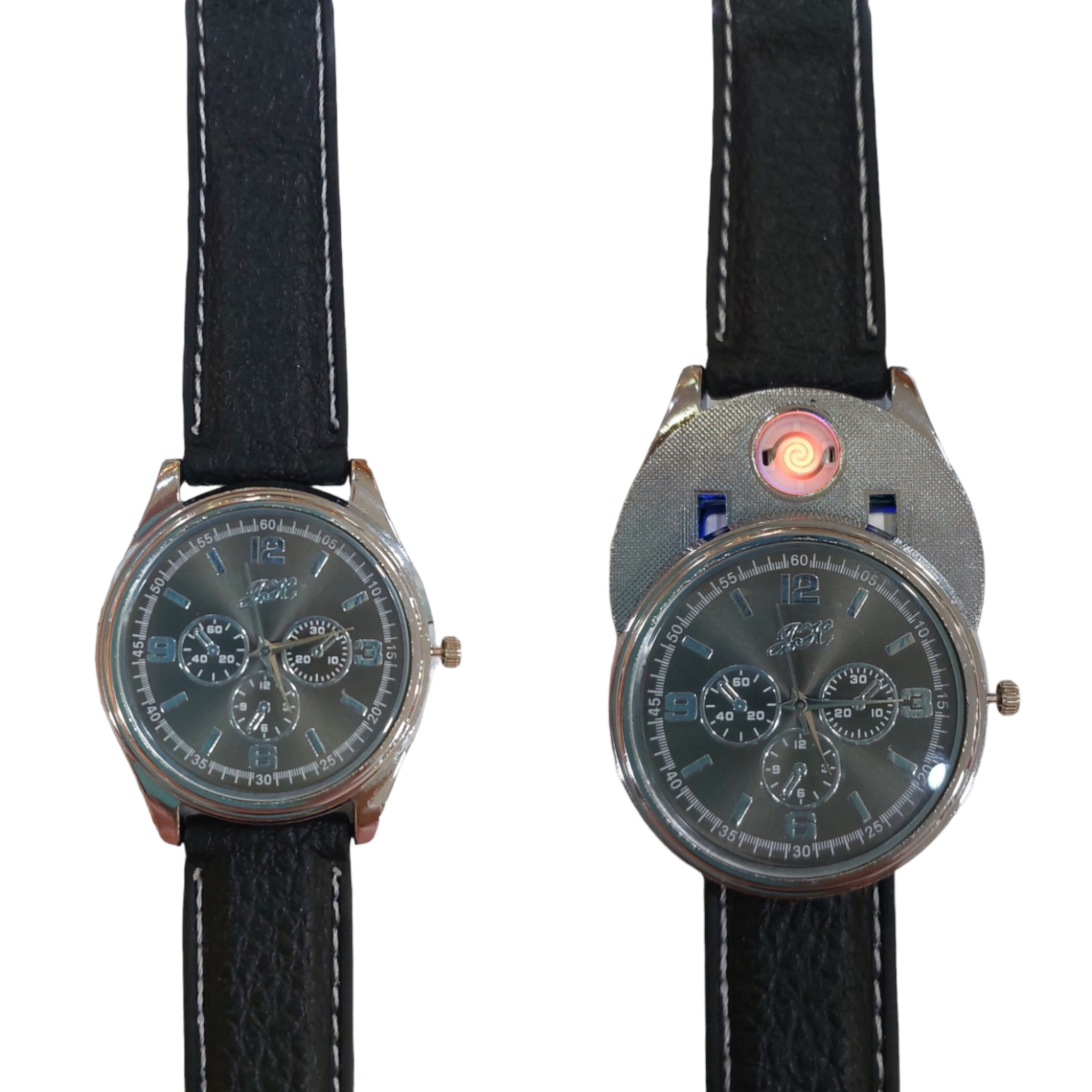 Reloj Con Encendedor Recargable, Negro