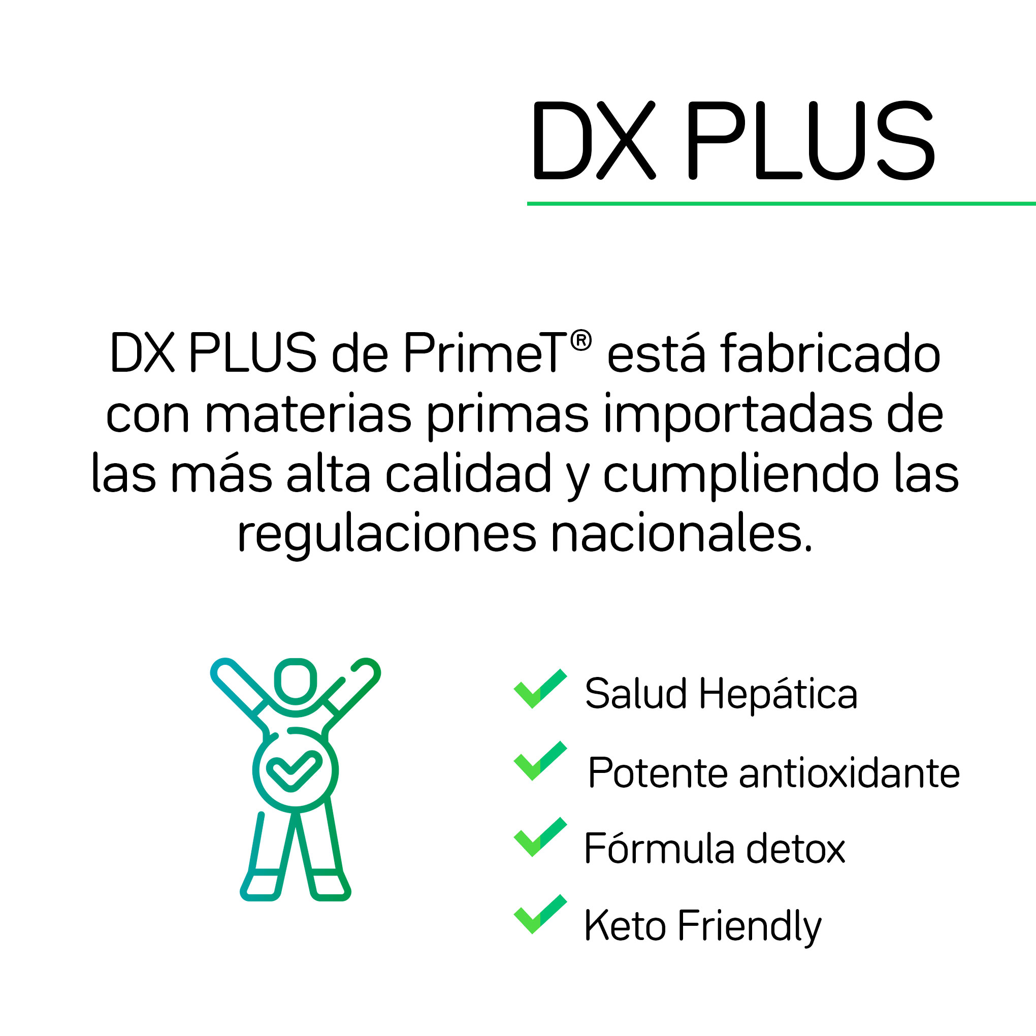 DX+PLUS Antioxidante Primetech 90 caps 750 mg c/u