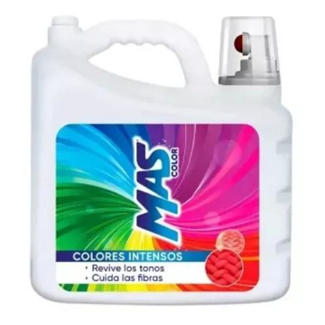 Detergente Liquido Mas Color 10 Litros Colores Intensos