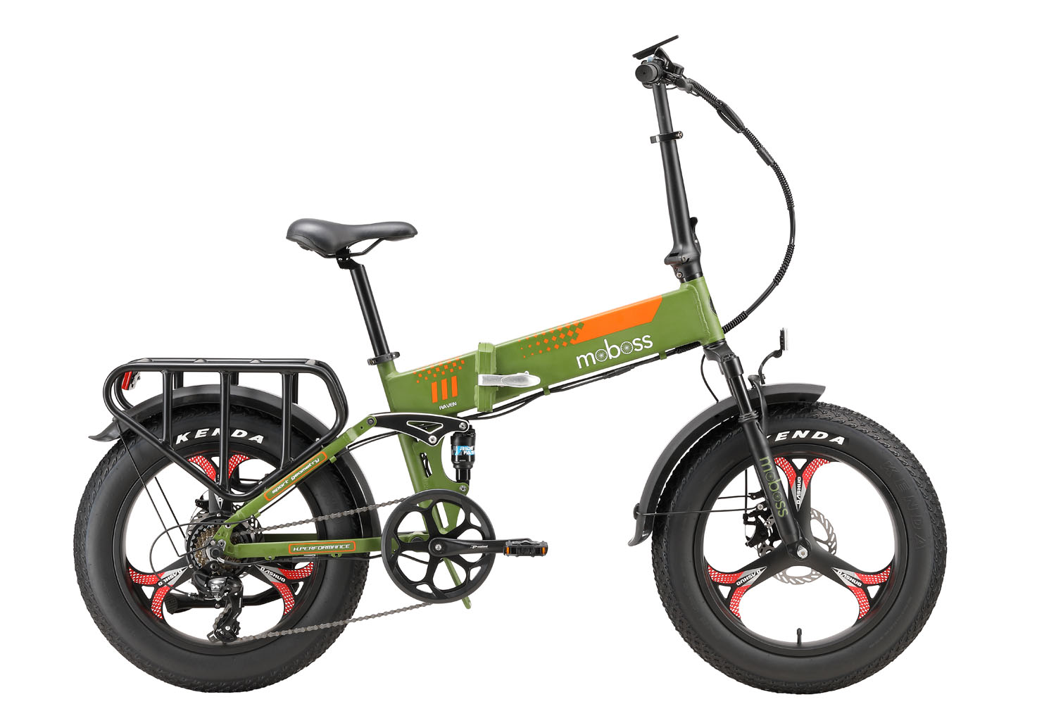 Bicicleta Eléctrica Plegable MTB Moboss Ebike Raven 250W 20"