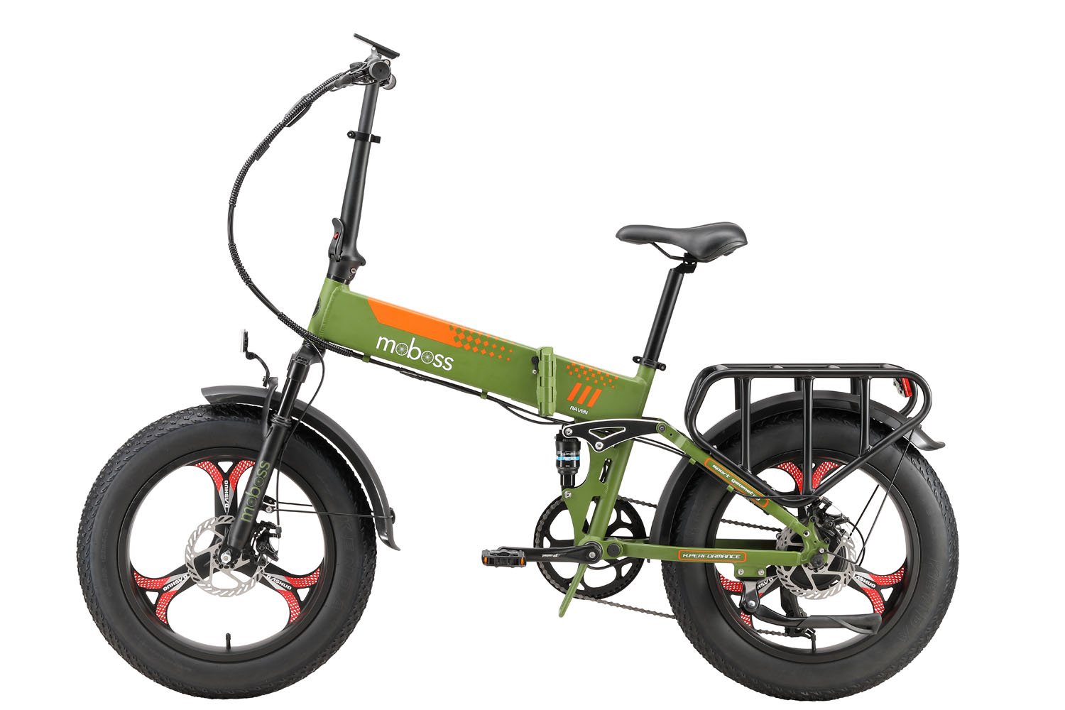 Bicicleta Eléctrica Plegable MTB Moboss Ebike Raven 250W 20"