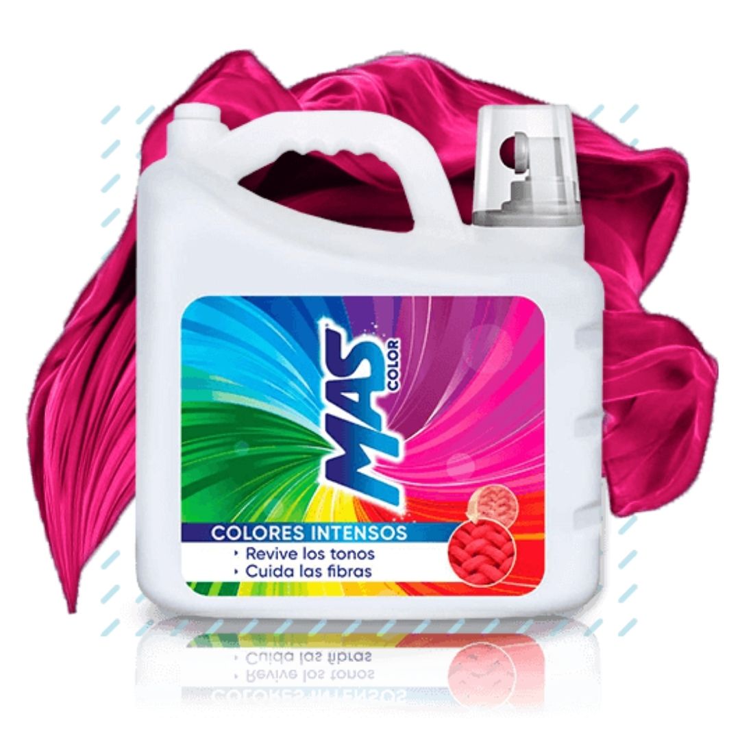Detergente Liquido Mas Color 10 Litros Colores Intensos