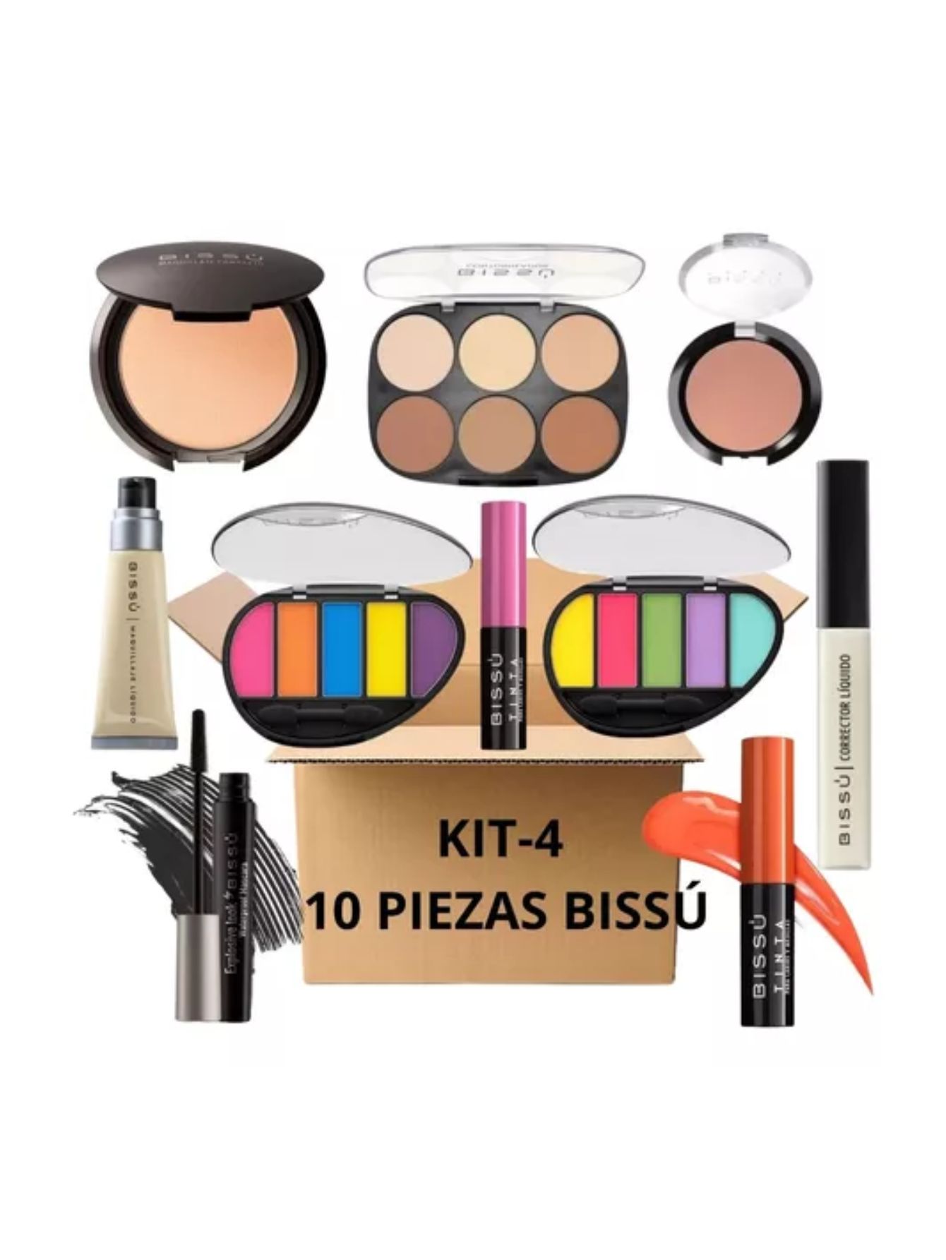 KIT DE MAQUILLAJE BISSÚ 10 PIEZAS PREMIUM