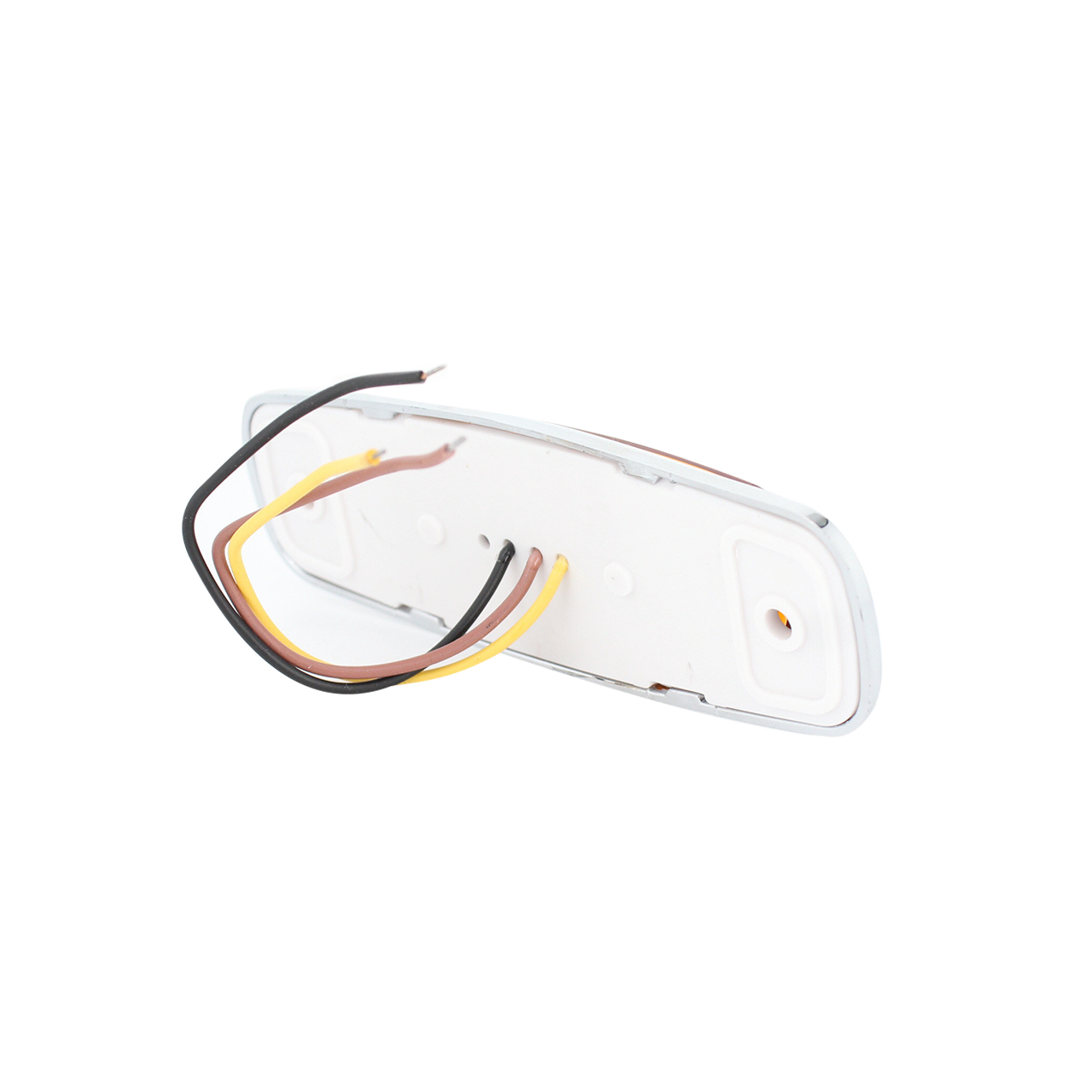 10 Plafon 4 Led Luz Lateral Fija Estrobo Base Cromo 12-24v