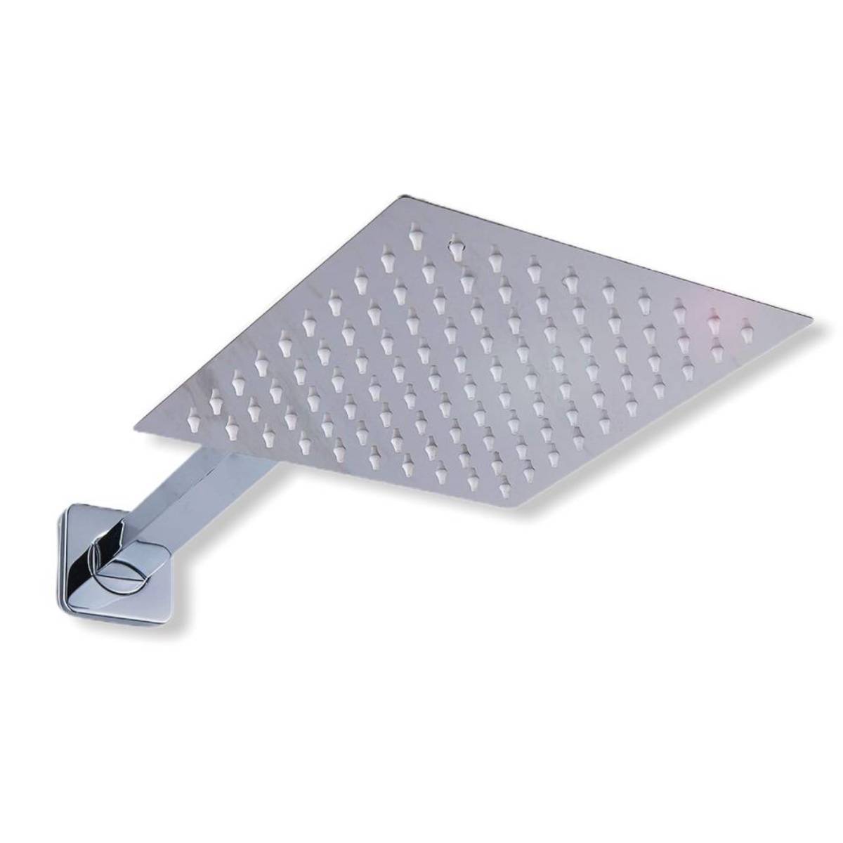 Regadera Acero Inoxidable De 20cm Con Tubo Cuadrado De 40cm 