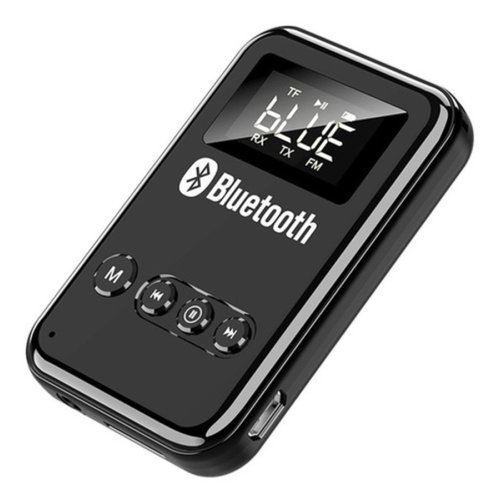 Transmisor/receptor Bluetooth 5.0 Lcd Para Pc, Tv, Altavoces Negro