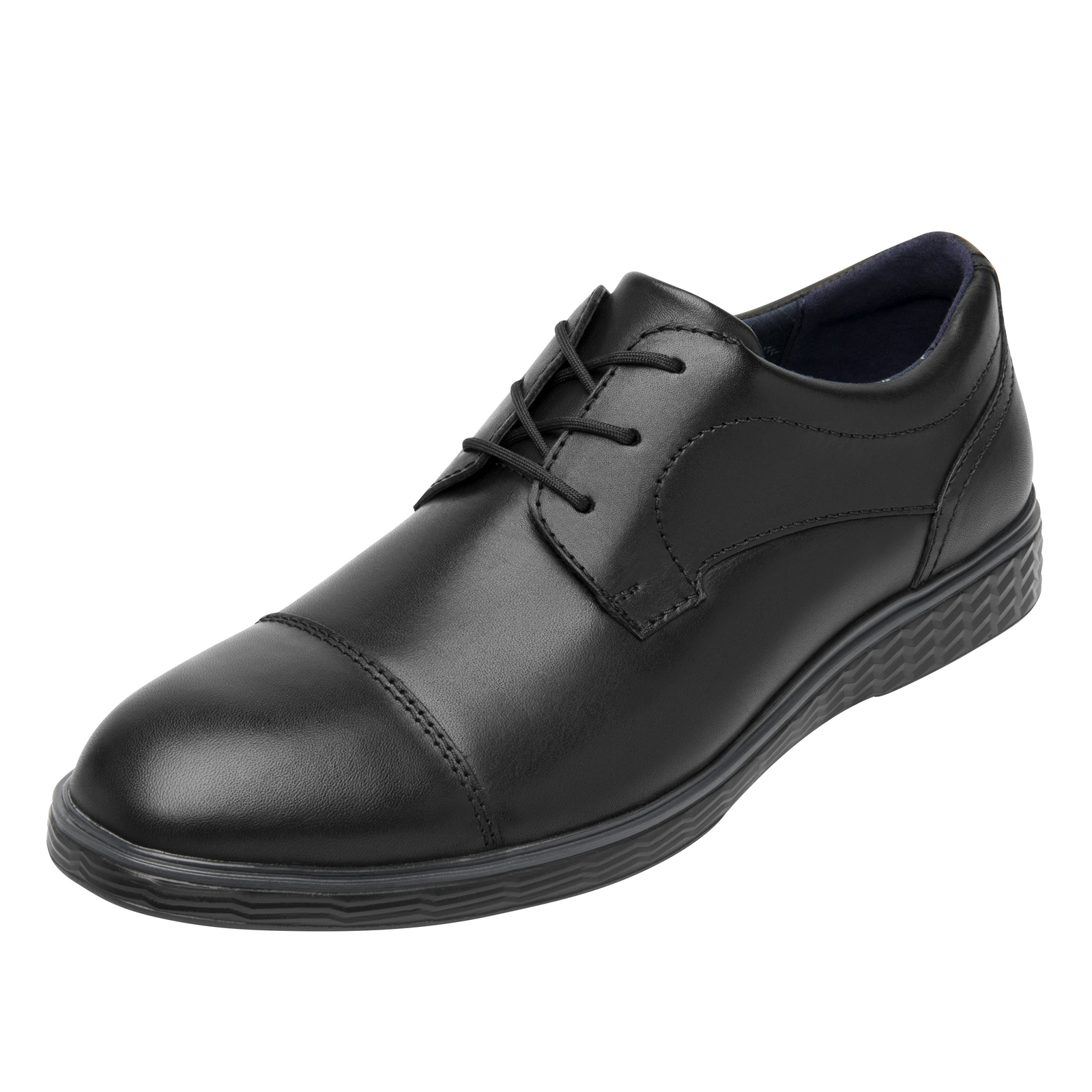 Zapato Derby Negro De Semi Vestir Flexi Hombre 409405 Clasic