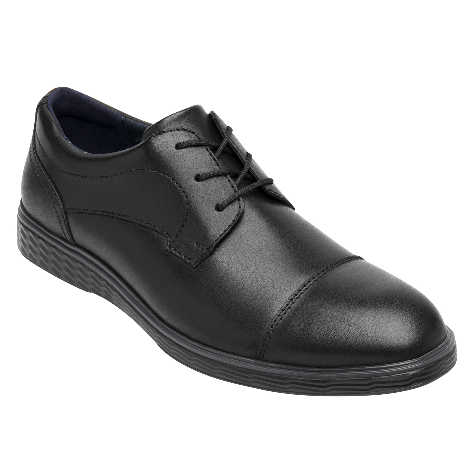 Zapato Derby Negro De Semi Vestir Flexi Hombre 409405 Clasic