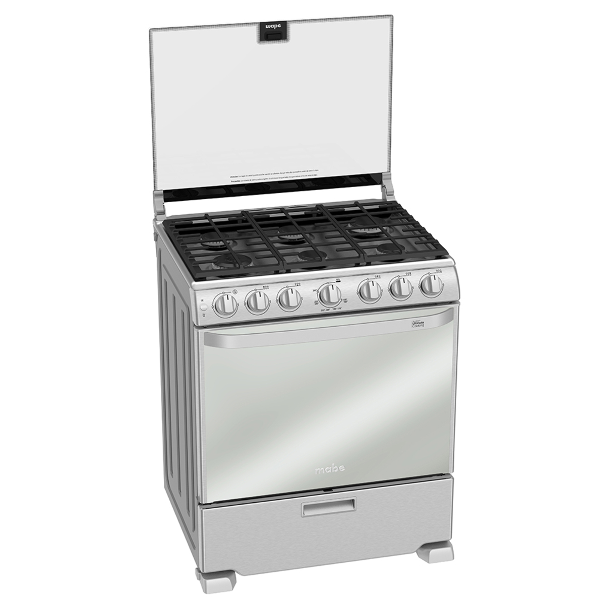 Estufa de Piso 76 cm (30 pulgadas) Inoxidable Mabe - DEM7673CFIX2