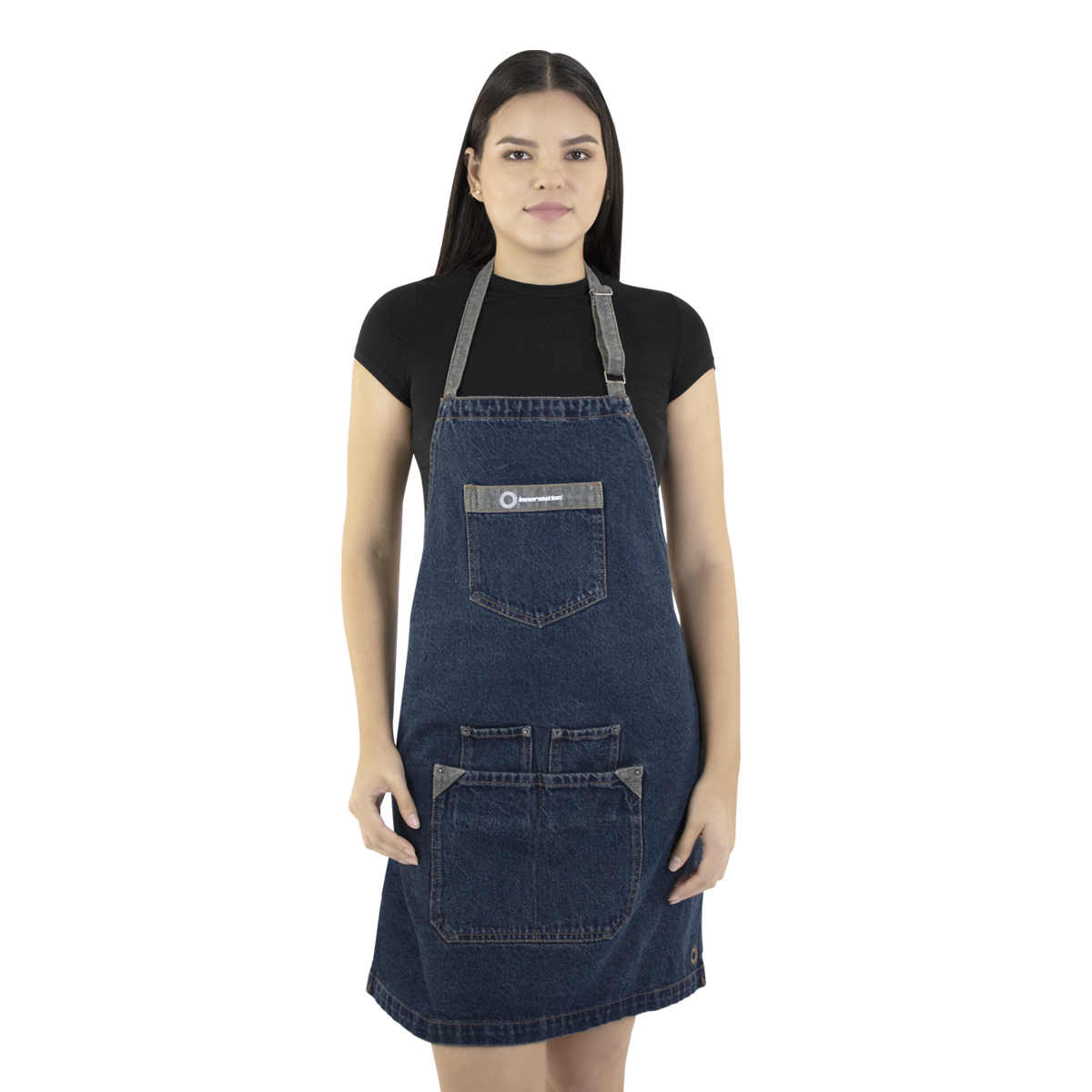 Mandil De Mezclilla Innermotion Azul Marino Estilo Apron #1 Unisex